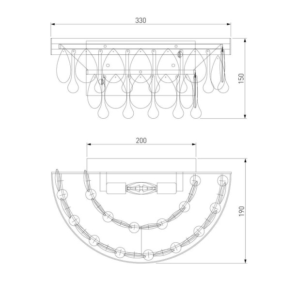 Бра Eurosvet Sophie 60165/2 латунь Бра Eurosvet Sophie 60165/2 латунь