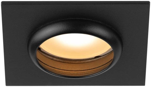 Светильник встраиваемый алюминиевый ЭРА KL110 BK под лампу MR16 GU5.3 черный матовый Б0061530