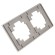 Рамка 2-местная, металл, Stekker, MFR00-7002-03, серия Катрин, серебро 50015