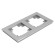 Рамка 2-местная, металл, Stekker, MFR00-7002-03, серия Катрин, серебро 50015