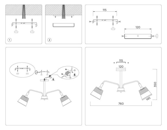 Потолочная люстра Ambrella light Traditional Modern Losk TR4741