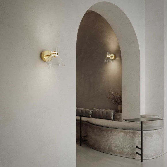 Настенный светодиодный светильник Eurosvet Vial 202053 LED латунь a072059