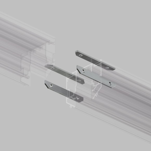 Комплект прямых соединителей для закладного профиля TR3040-AL Denkirs Smart One (4 шт.) TR3043-AL