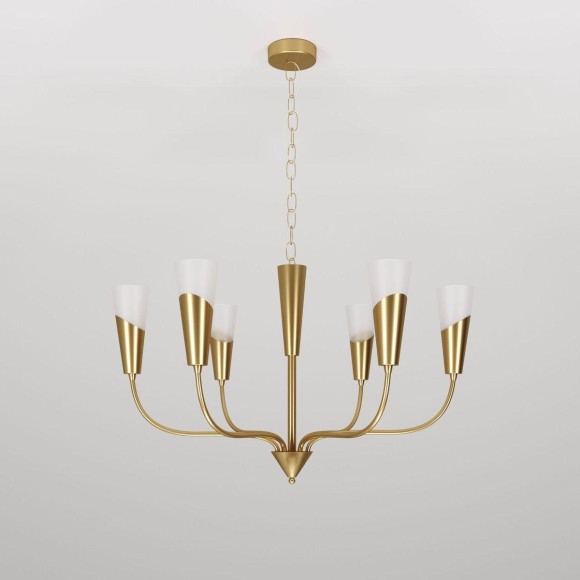 Подвесная люстра Eurosvet Rhyton 60167/6 латунь Подвесная люстра Eurosvet Rhyton 60167/6 латунь