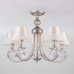 Подвесная люстра Eurosvet 60069/5 серебро Подвесная люстра Eurosvet 60069/5 серебро