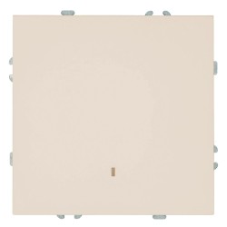 Выключатель 1-клавишный c индикатором (механизм), Stekker, 250В, 10А Эмили, RSW10-5101-08, кашемир, soft touch 49889