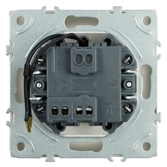 Выключатель 1-клавишный c индикатором (механизм), Stekker, 250В, 10А Эмили, RSW10-5101-08, кашемир, soft touch 49889