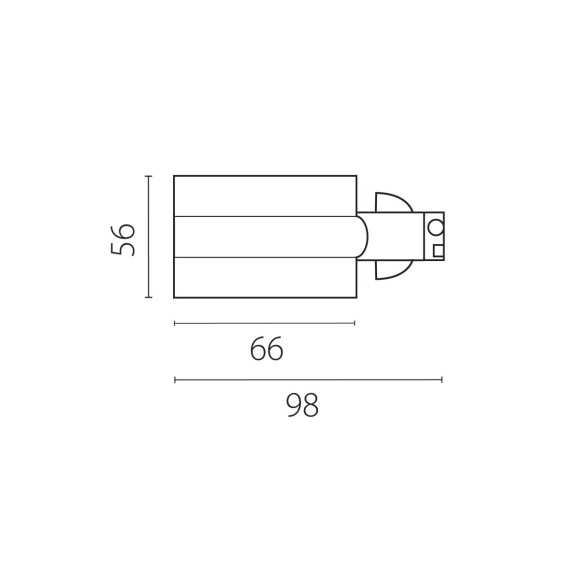 Питание боковое встраиваемое к треку 5030xx-R Quattro Lightstar 503117-RPS