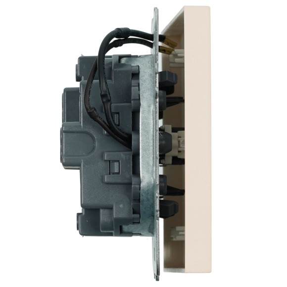 Выключатель 1-клавишный c индикатором (механизм), Stekker, 250В, 10А Эмили, RSW10-5101-08, кашемир, soft touch 49889