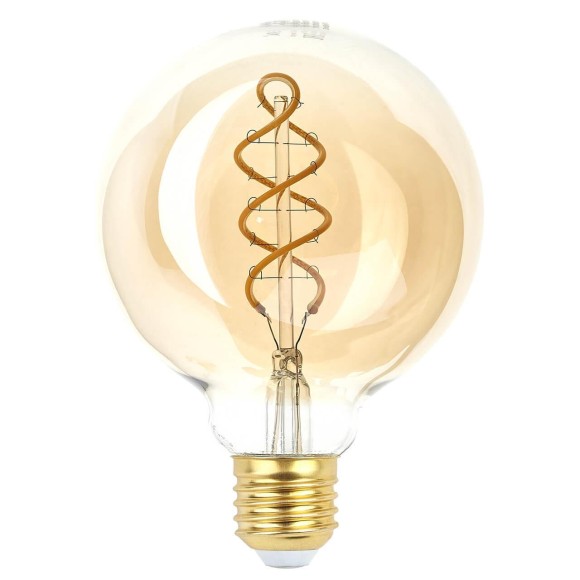 Лампа светодиодная филаментная ЭРА E27 7W 2400K прозрачная F-LED G95-7W-824-E27 spiral gold Б0047663 Лампа светодиодная филаментная ЭРА E27 7W 2400K прозрачная F-LED G95-7W-824-E27 spiral gold Б0047663