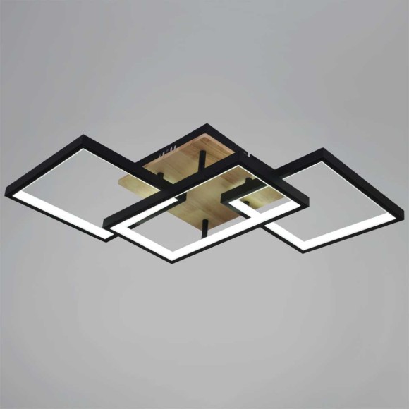 Потолочный светильник Reluce 49560-0.3-03 BK+WOOD