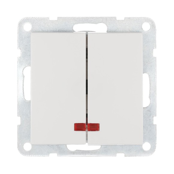 Выключатель LK Studio 2-кл., с индикаторами (схема 5L) 16 A, 250 B (белый) LK60 861204-1 Выключатель LK Studio 2-кл., с индикаторами (схема 5L) 16 A, 250 B (белый) LK60 861204-1