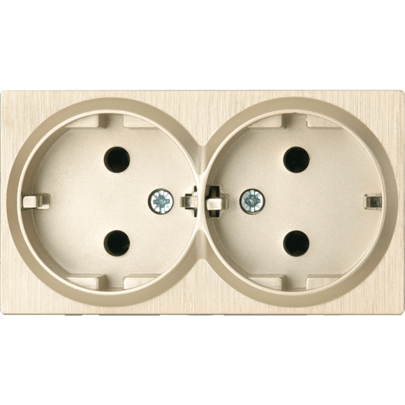 Розетка двойная Werkel шампань рифленый W1172010 4690389160585