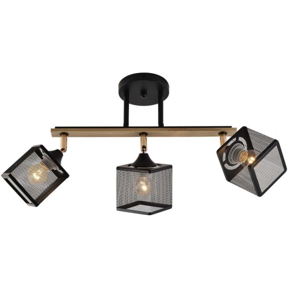 Люстра Reluce 01591-3.3-03B BK+FGD+WOOD Люстра Reluce 01591-3.3-03B BK+FGD+WOOD