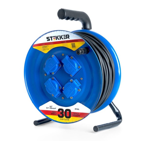 Удлинитель Stekker Professional 4гн 30м с/з PRF02-31-30 39786