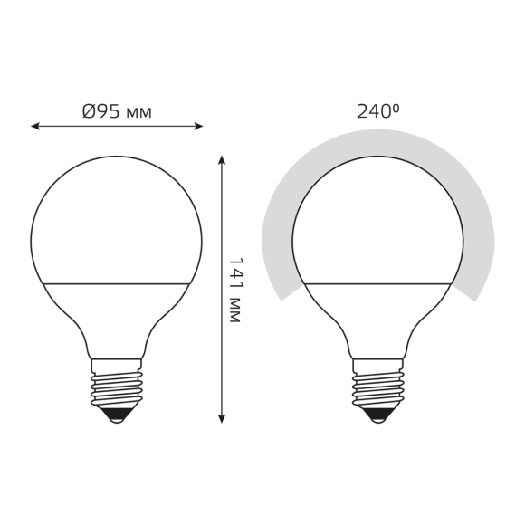 Лампа светодиодная Gauss E27 16W 3000K матовая 105102116 Лампа светодиодная Gauss E27 16W 3000K матовая 105102116
