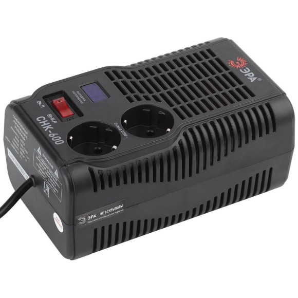 Стабилизатор напряжения ЭРА СНК-600 Б0032468 Стабилизатор напряжения ЭРА СНК-600 Б0032468