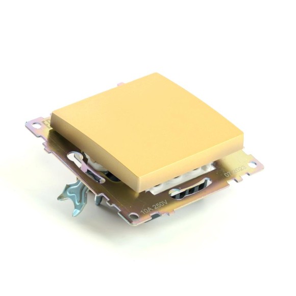 Переключатель одноклавишный Stekker Катрин золото GLS10-7105-08 49214 Переключатель одноклавишный Stekker Катрин золото GLS10-7105-08 49214