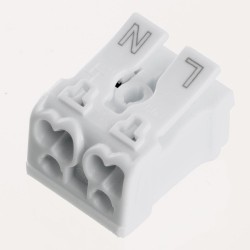 Клемма монтажная STEKKER, LD294-4002, для подключения фазных проводников, 2 контактные группы (3 ввода, 3 вывода на полюс)